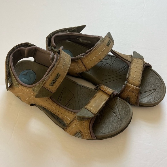 Vionic 44 Boyes Hiking Sandals Size 9 Brown - Picture 2 of 9